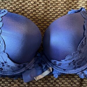 Lace Underwire Bra in Blue